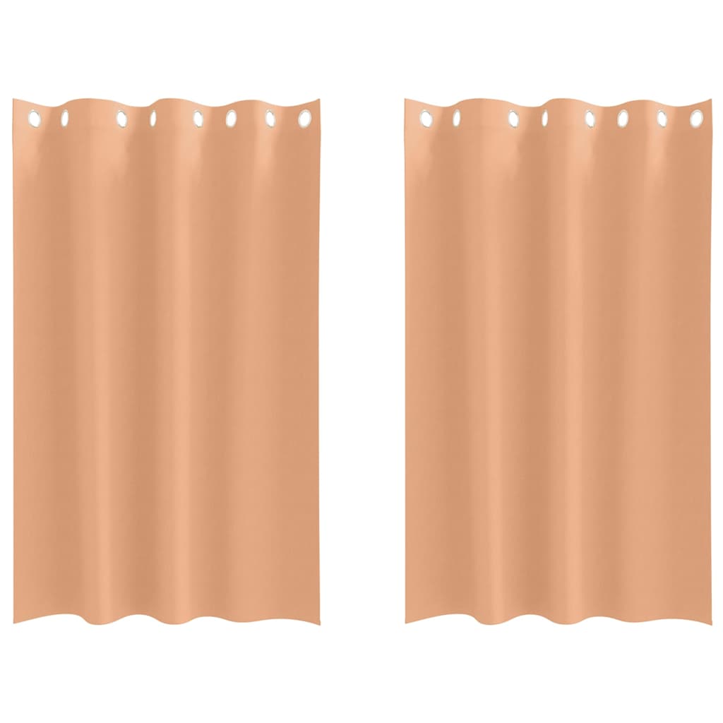 vidaXL Firany blackout z kółkami 2 pcs Jasny Brąz 175 x 140 cm