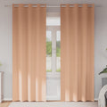 vidaXL Firany blackout z kółkami 2 pcs Jasny Brąz 260 x 140 cm