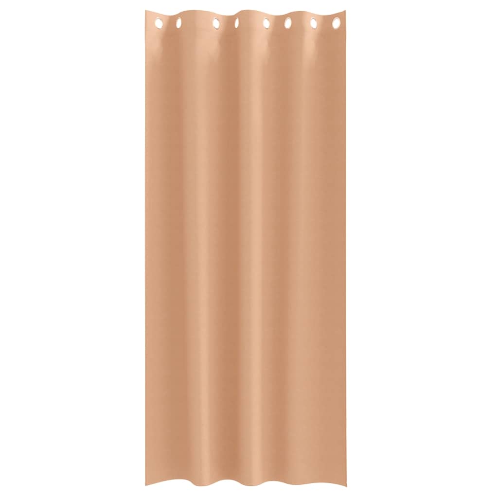 vidaXL Firany blackout z kółkami 2 pcs Jasny Brąz 260 x 140 cm