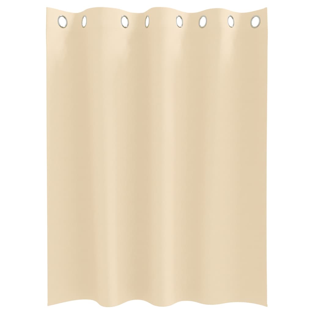 vidaXL Firany blackout z kółkami 2 pcs Kremowy 140 x 140 cm Poliester