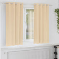 vidaXL Firany blackout z kółkami 2 pcs Kremowy 175 x 140 cm Poliester