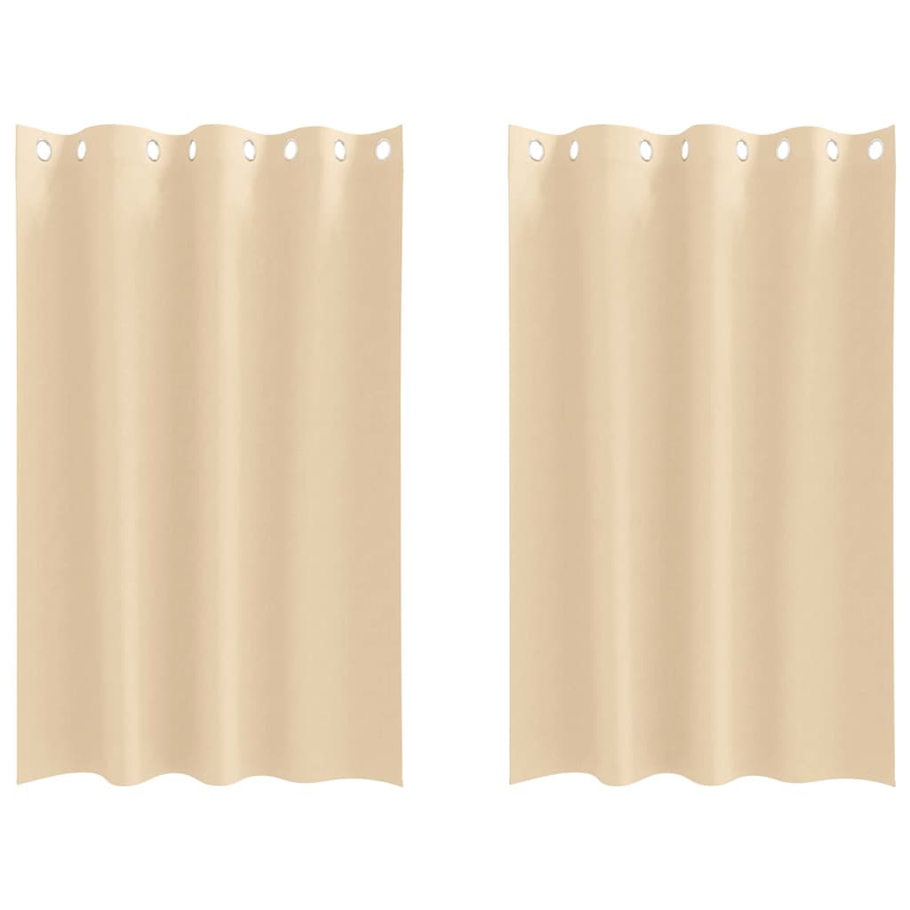 vidaXL Firany blackout z kółkami 2 pcs Kremowy 175 x 140 cm Poliester