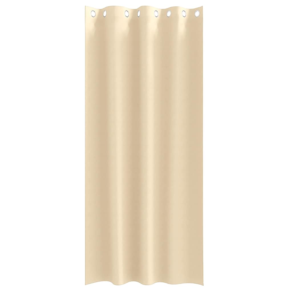 vidaXL Firany blackout z kółkami 2 pcs Kremowy 260 x 140 cm Poliester