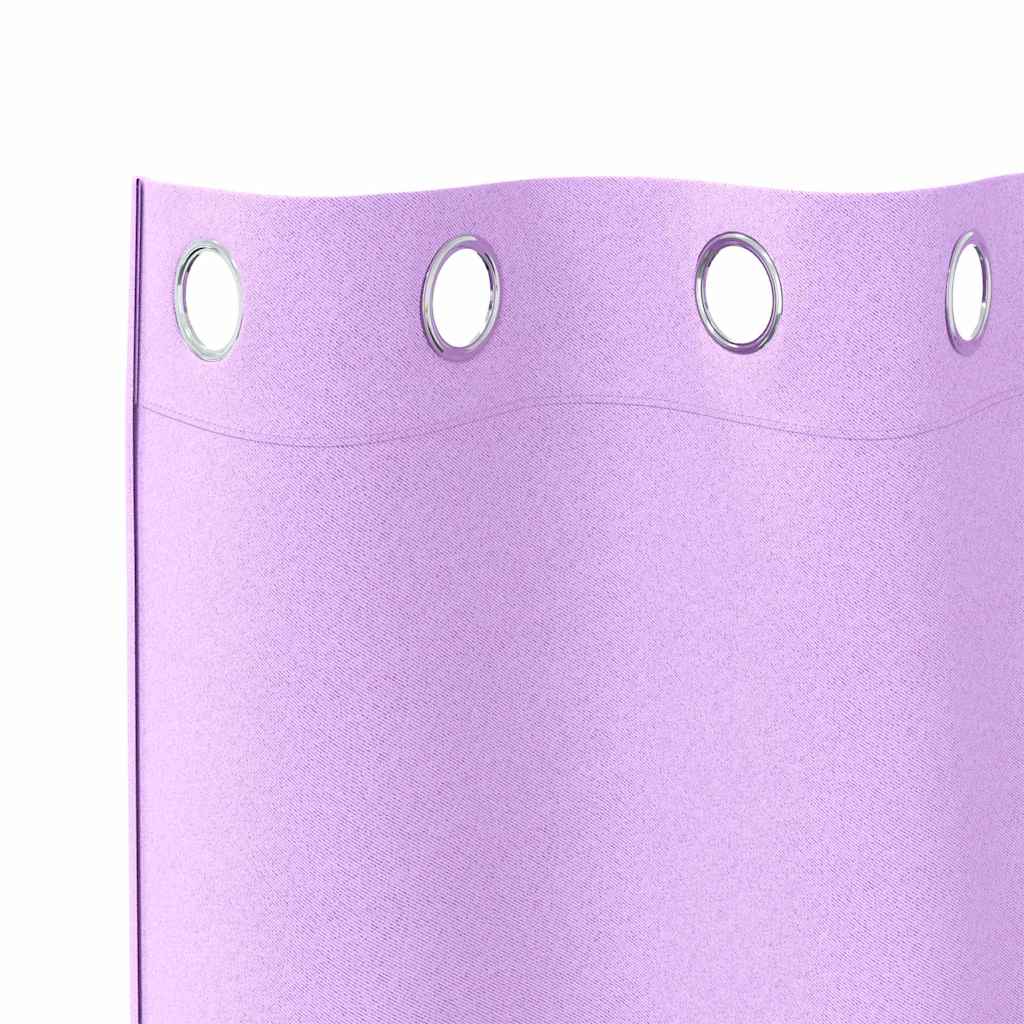 vidaXL Firany blackout z kółkami 2 pcs Fioletowy 140 x 140 cm