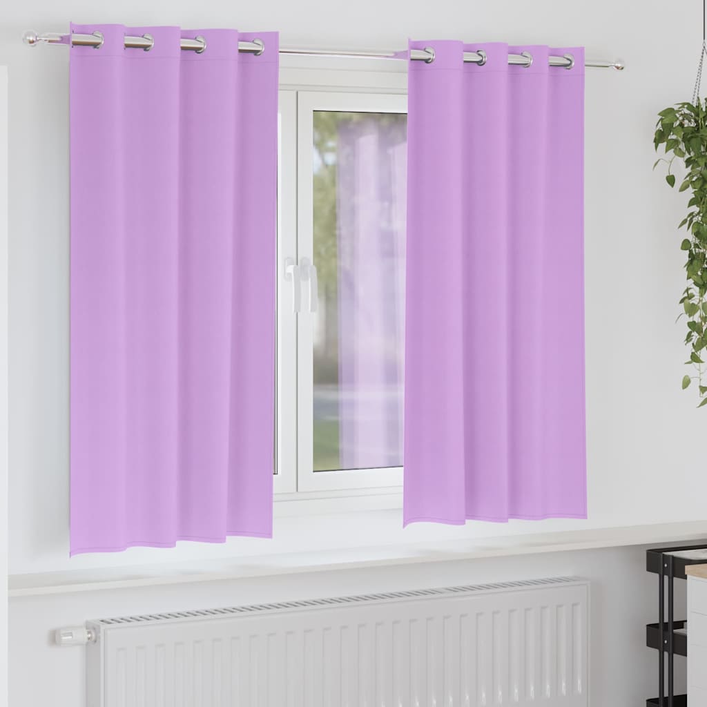 vidaXL Firany blackout z kółkami 2 pcs Fioletowy 175 x 140 cm
