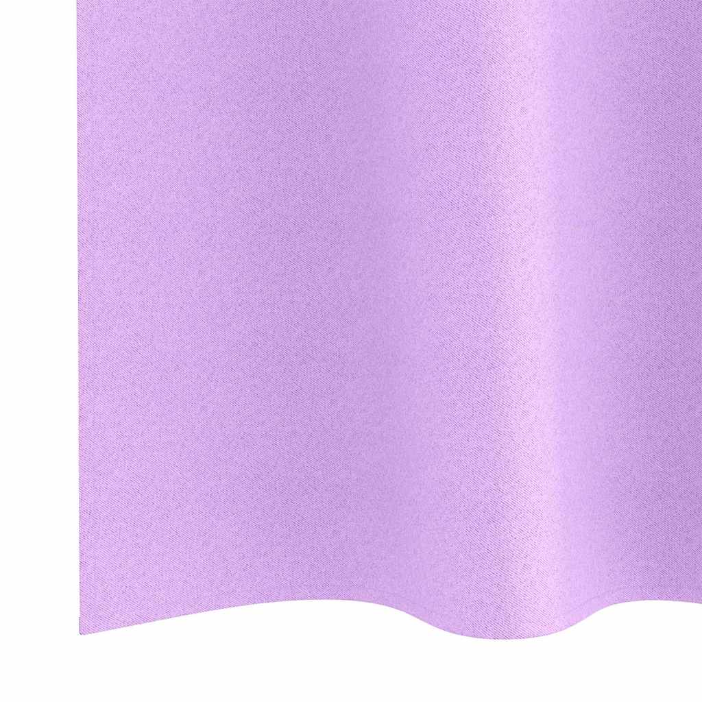 vidaXL Firany blackout z kółkami 2 pcs Fioletowy 225 x 140 cm