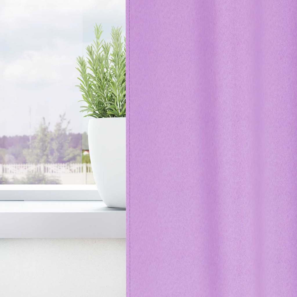 vidaXL Firany blackout z kółkami 2 pcs Fioletowy 225 x 140 cm