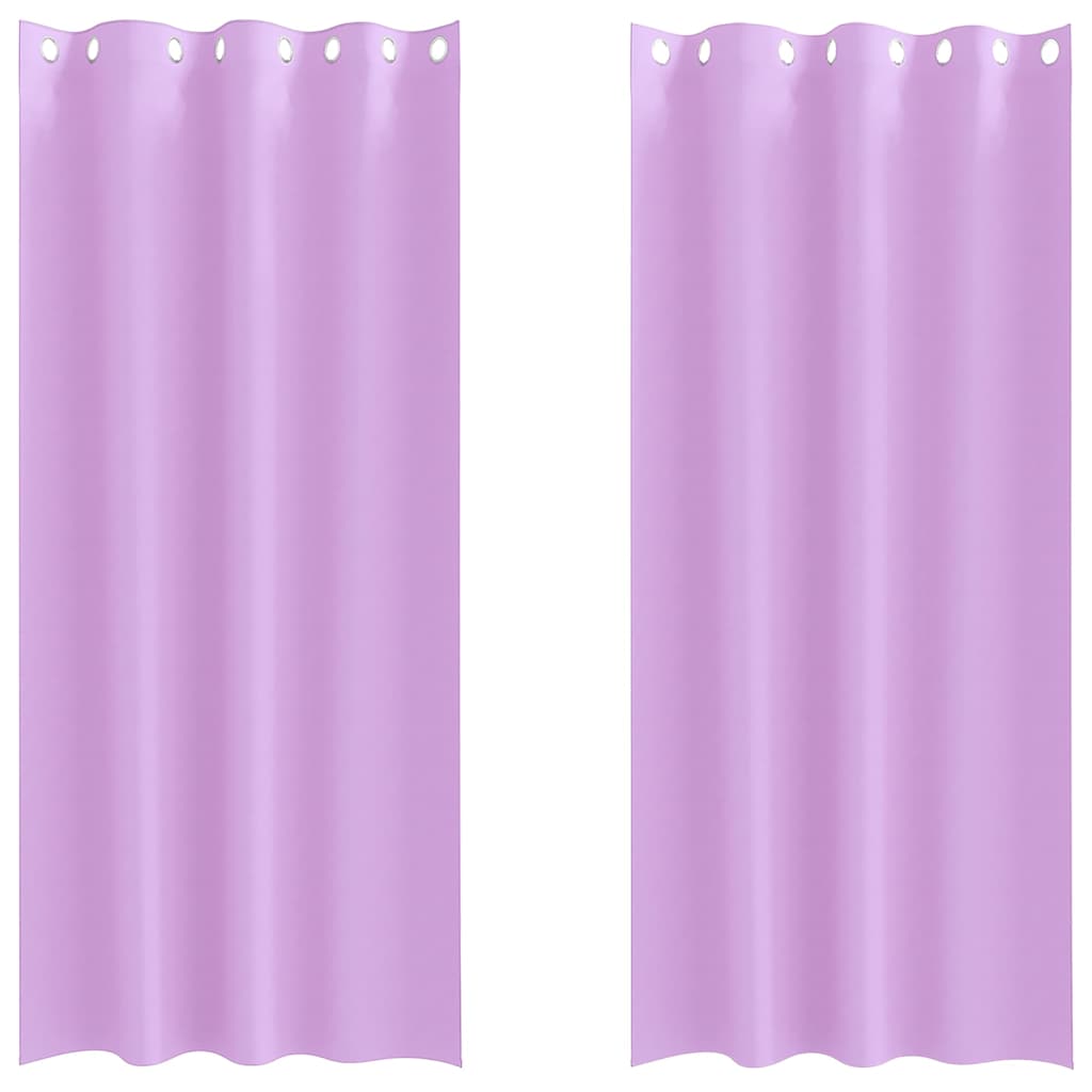 vidaXL Firany blackout z kółkami 2 pcs Fioletowy 225 x 140 cm
