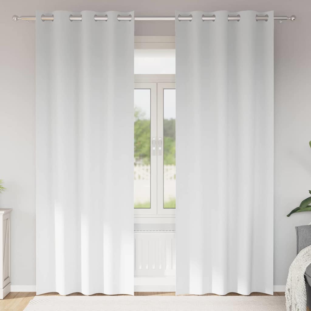 vidaXL Firany blackout z kółkami 2 pcs Czysta Biała 245 x 140 cm