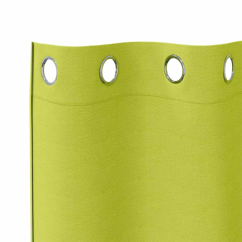 vidaXL Firany blackout z kółkami 2 pcs Zielony 175 x 140 cm Poliester