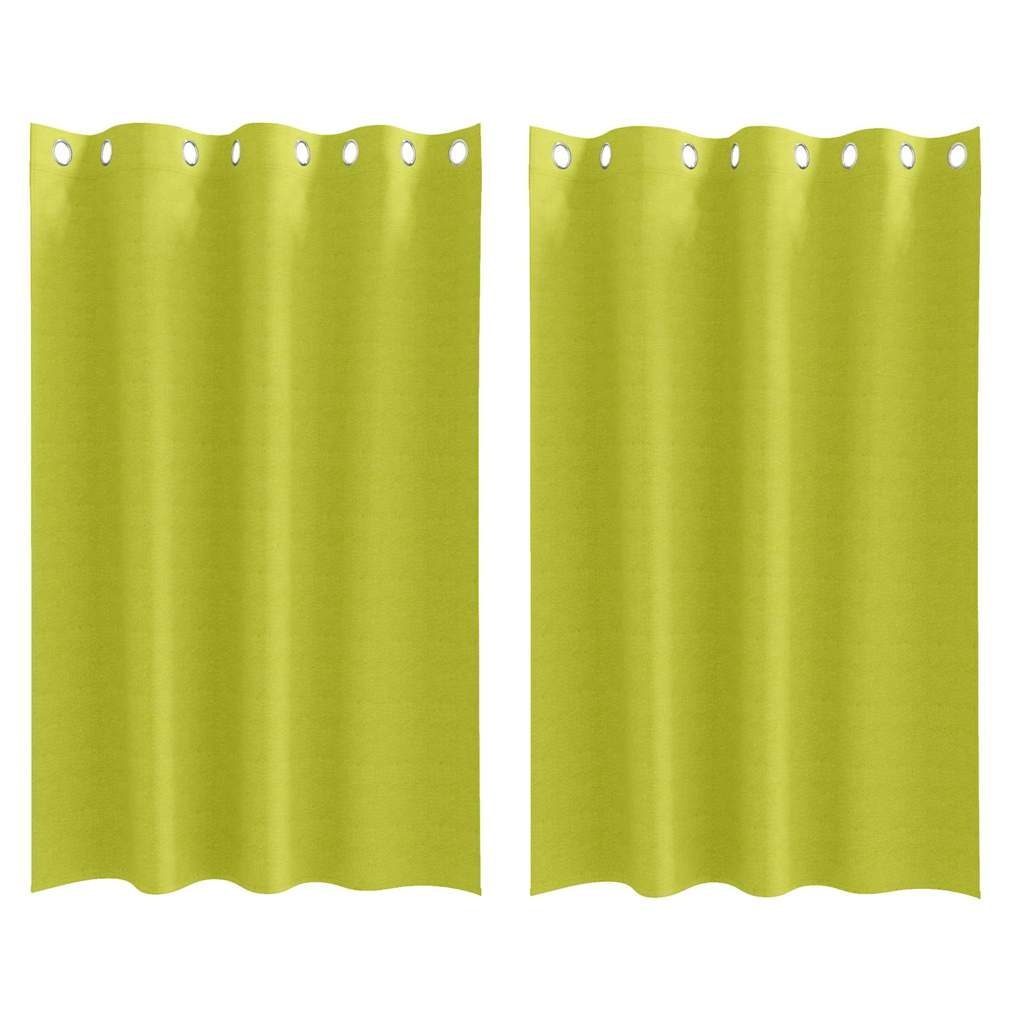 vidaXL Firany blackout z kółkami 2 pcs Zielony 175 x 140 cm Poliester