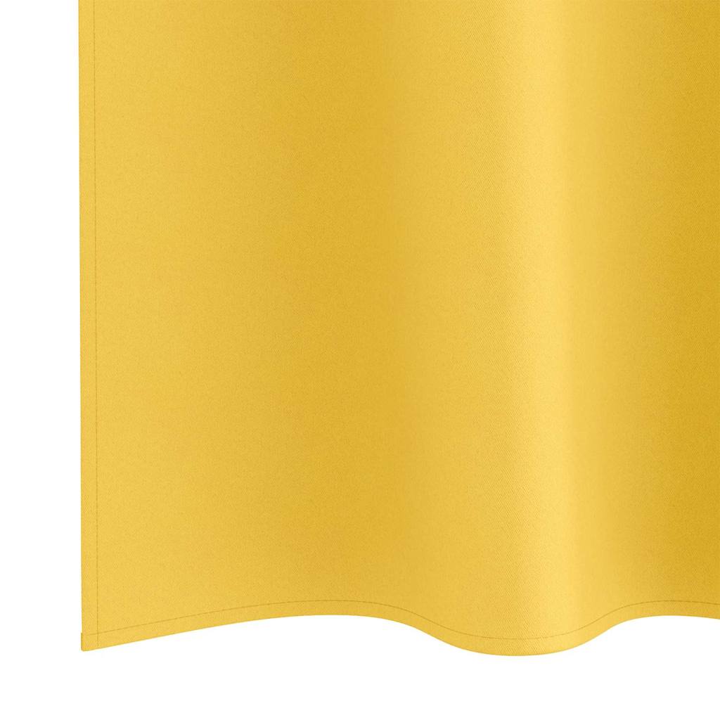 vidaXL Firany blackout z kółkami 2 pcs Musztardowy Żółty 260 x 140 cm