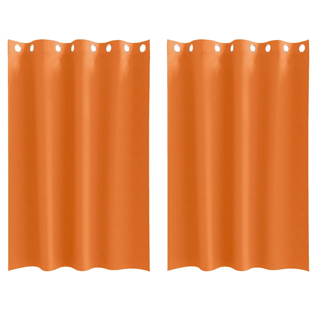 vidaXL Firany blackout z kółkami 2 pcs Jasnopomarańczowy 175 x 140 cm