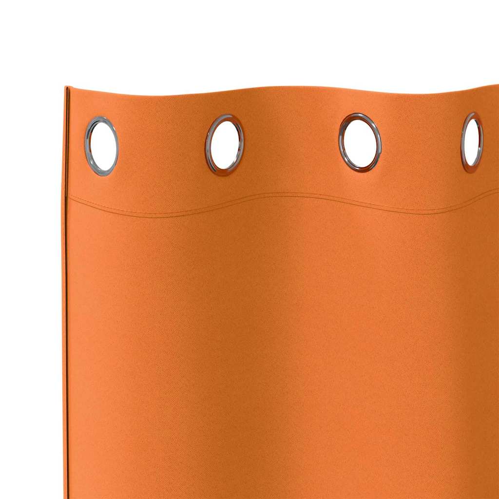 vidaXL Firany blackout z kółkami 2 pcs Jasnopomarańczowy 245 x 140 cm