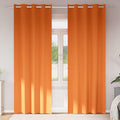 vidaXL Firany blackout z kółkami 2 pcs Jasnopomarańczowy 245 x 140 cm