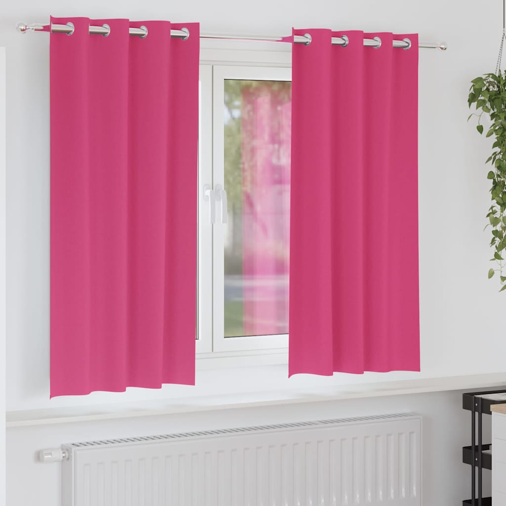 vidaXL Firany blackout z kółkami 2 pcs Jasnoróżowy 175 x 140 cm