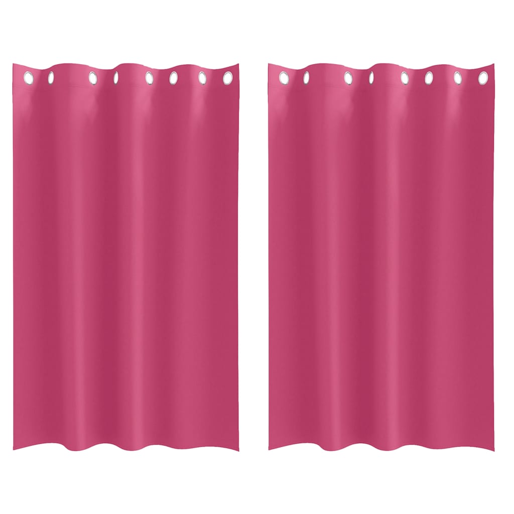 vidaXL Firany blackout z kółkami 2 pcs Jasnoróżowy 175 x 140 cm