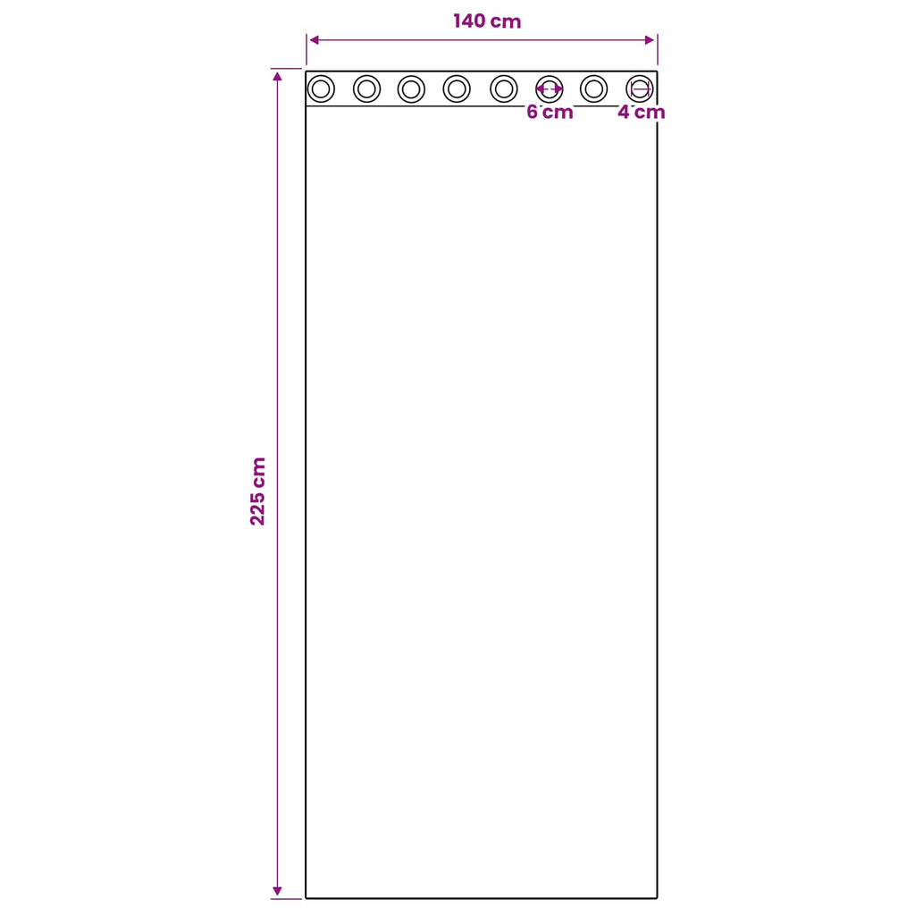 vidaXL Firany blackout z kółkami 2 szt. Jasnoróżowy 225 x 140 cm