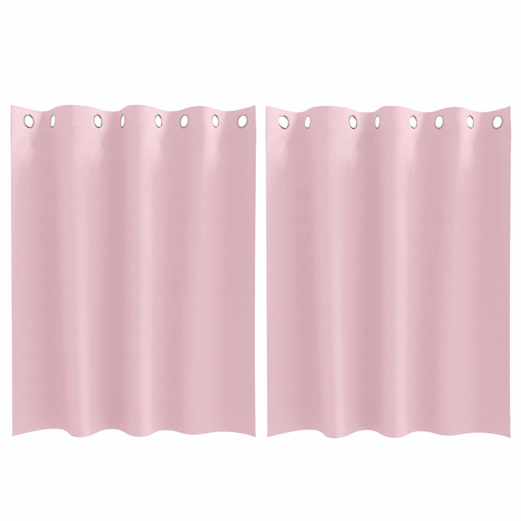 vidaXL Firany blackout z kółkami 2 pcs Dziecięcy róż 140 x 140 cm