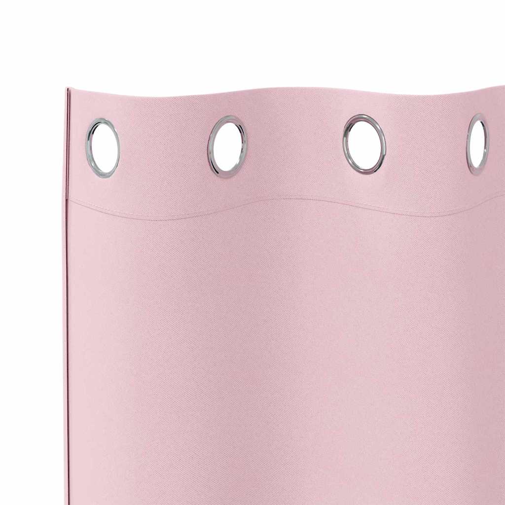 vidaXL Firany blackout z kółkami 2 pcs Dziecięcy róż 175 x 140 cm