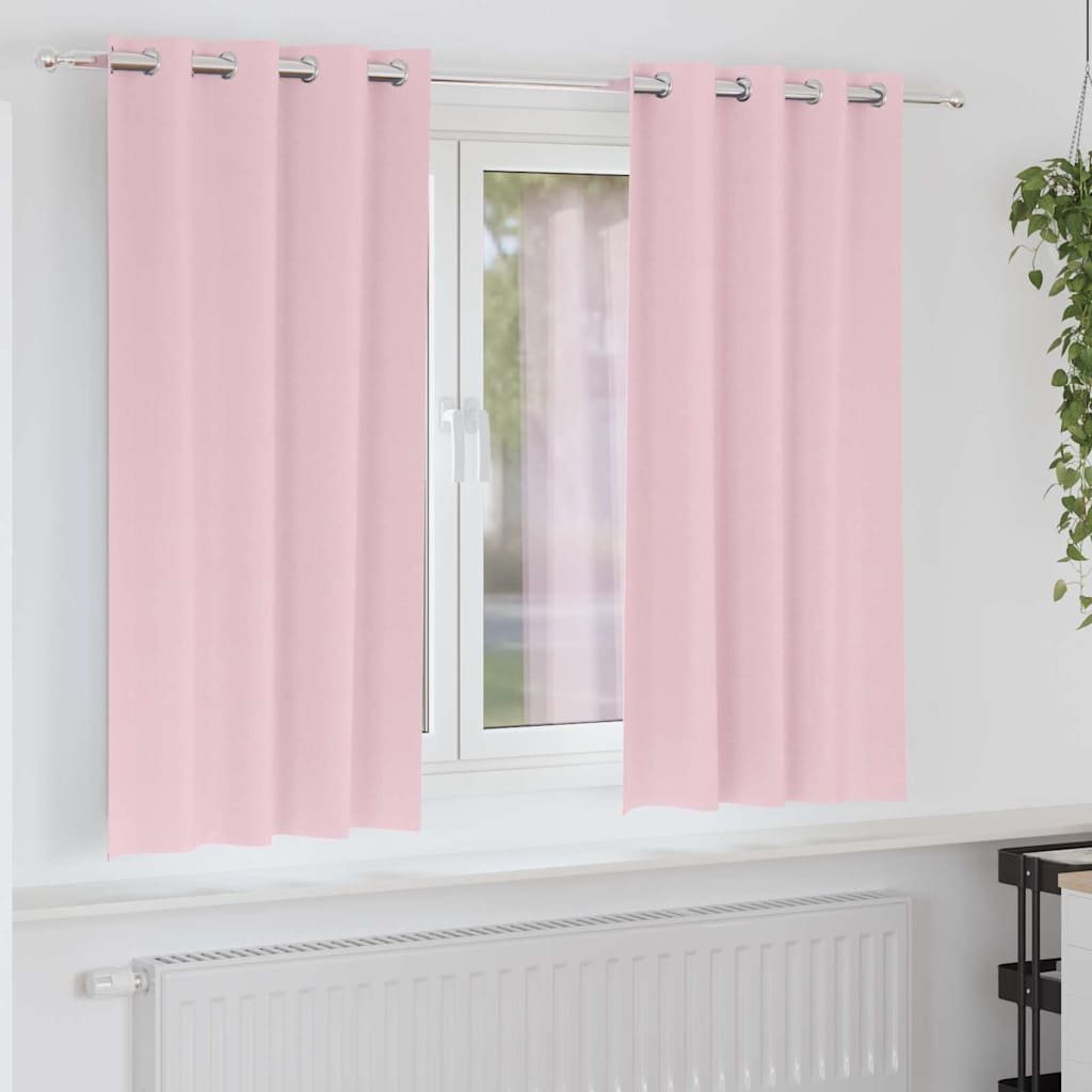 vidaXL Firany blackout z kółkami 2 pcs Dziecięcy róż 175 x 140 cm