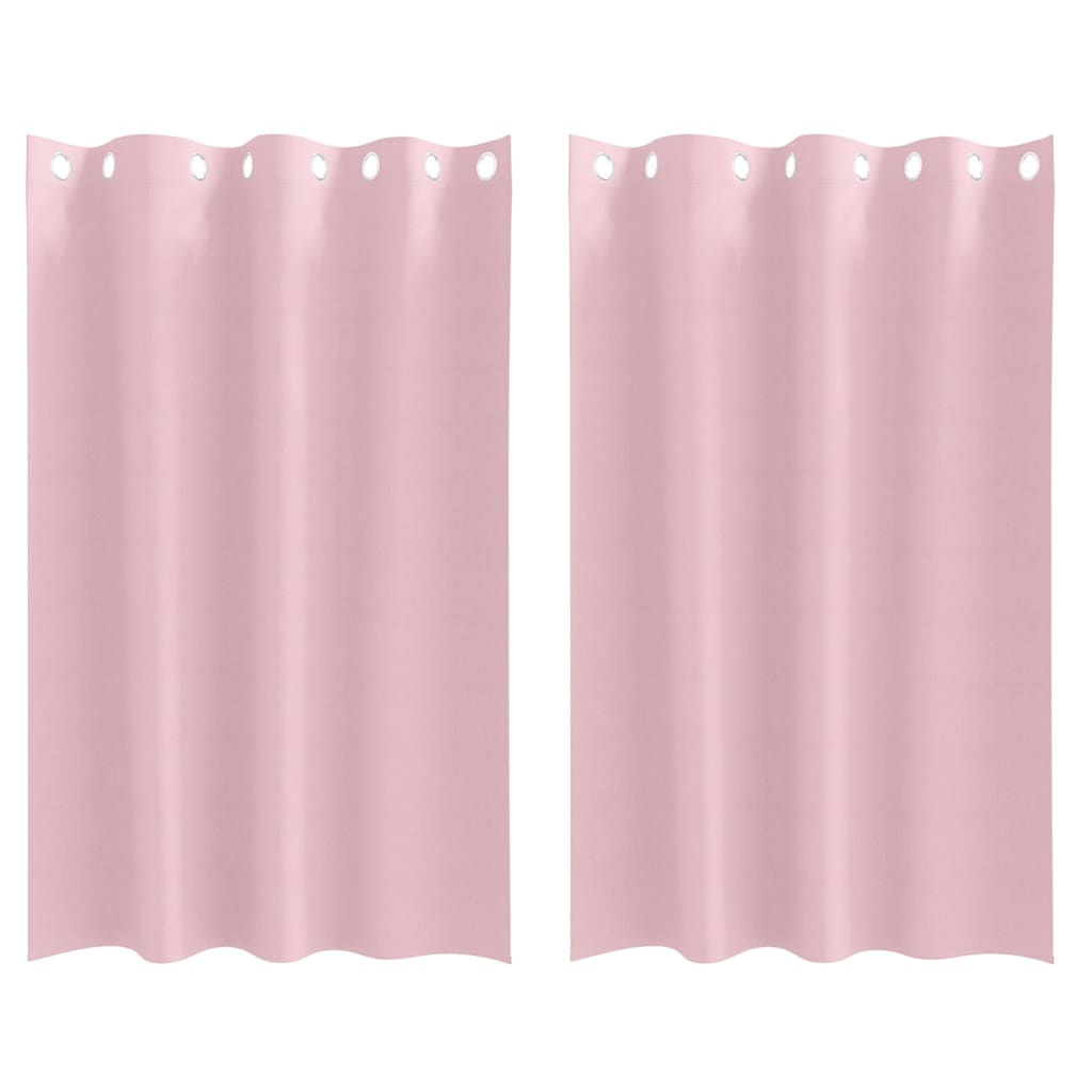 vidaXL Firany blackout z kółkami 2 pcs Dziecięcy róż 175 x 140 cm