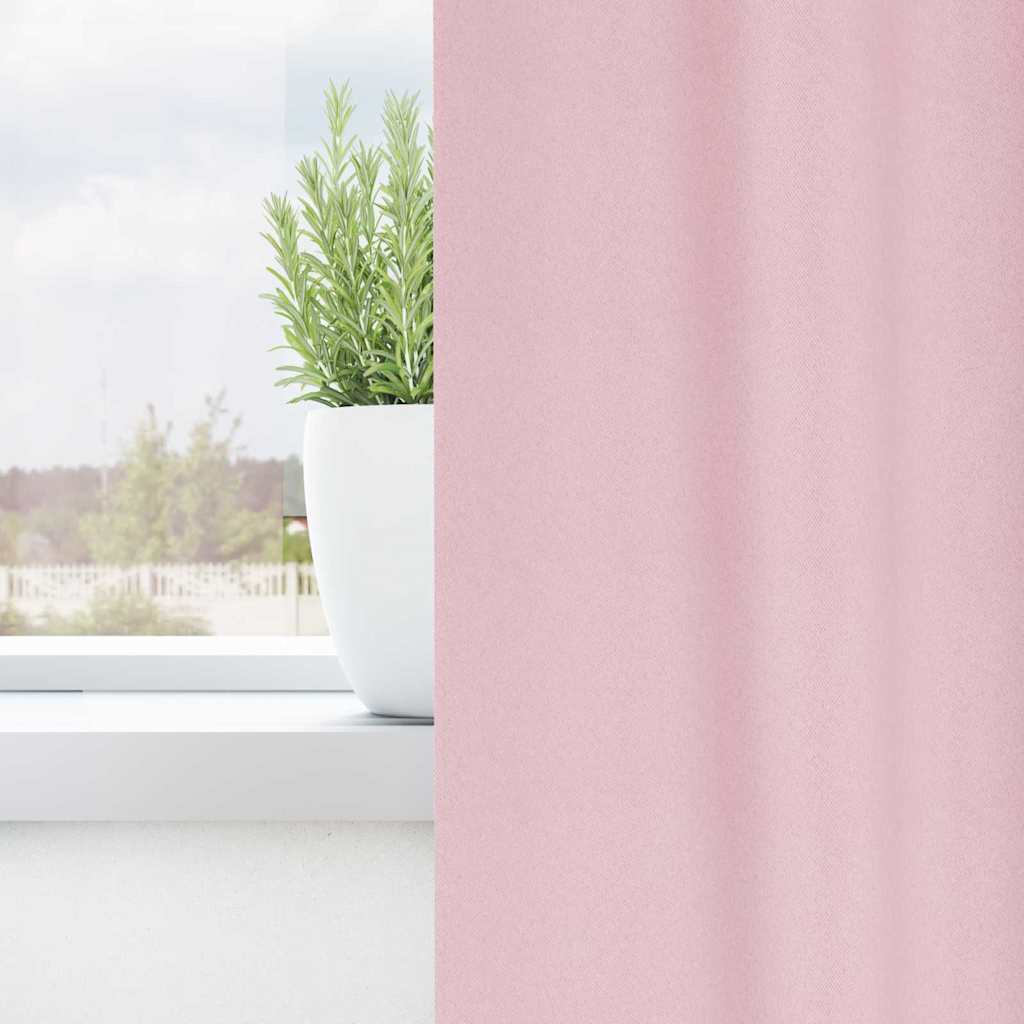 vidaXL Firany blackout z kółkami 2 pcs Dziecięcy róż 225 x 140 cm