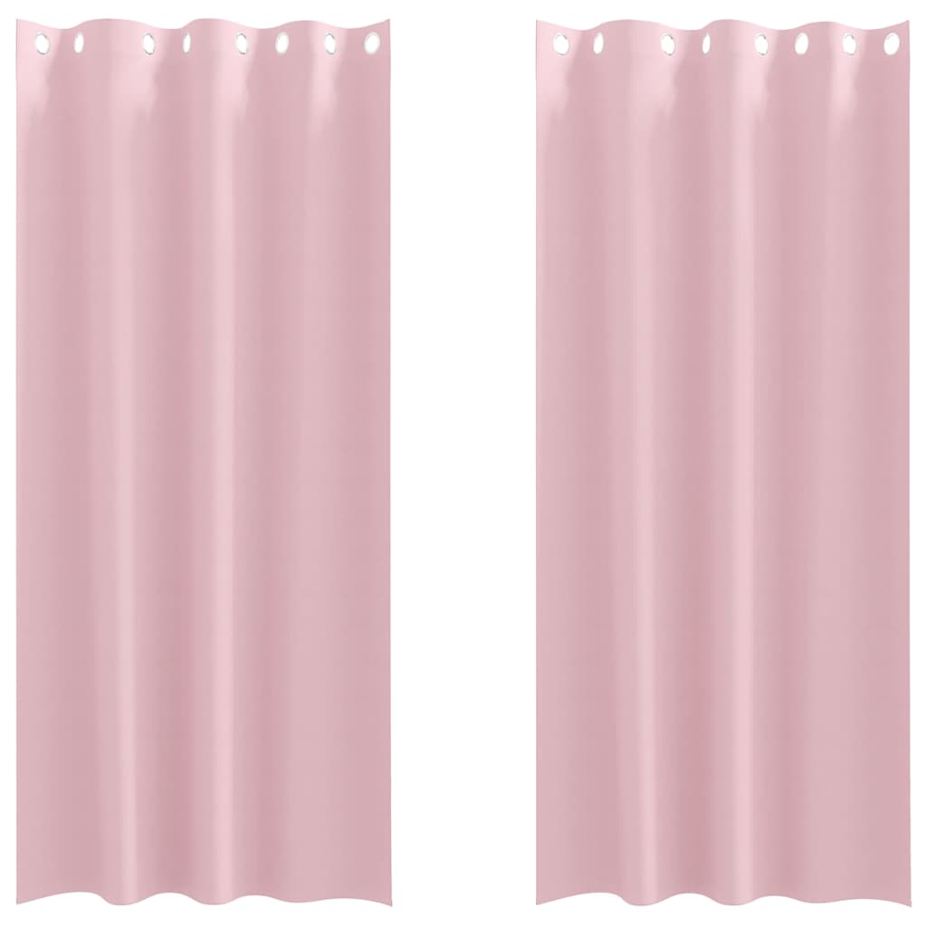 vidaXL Firany blackout z kółkami 2 pcs Dziecięcy róż 225 x 140 cm