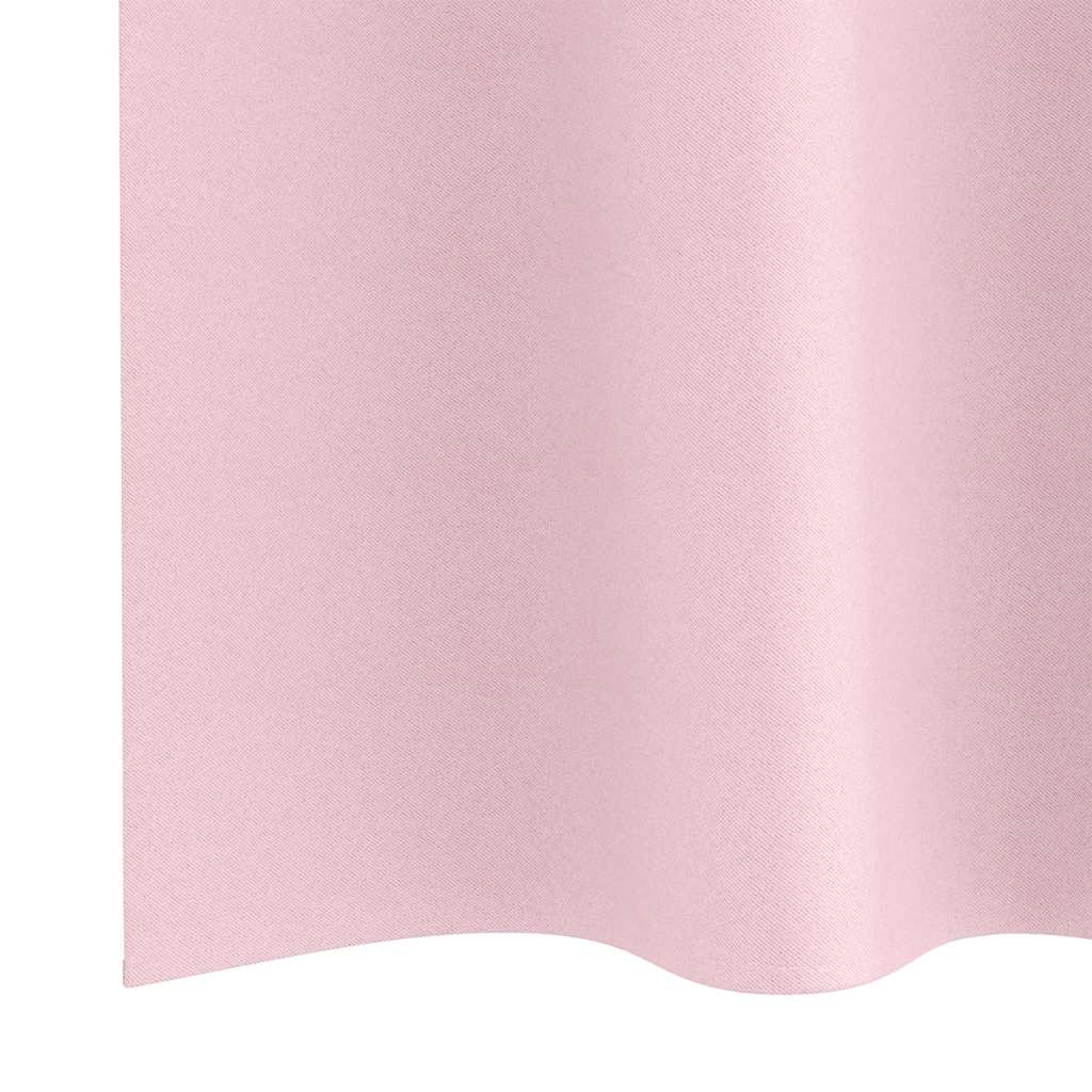 vidaXL Firany blackout z kółkami 2 pcs Dziecięcy róż 245 x 140 cm