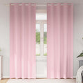 vidaXL Firany blackout z kółkami 2 pcs Dziecięcy róż 245 x 140 cm