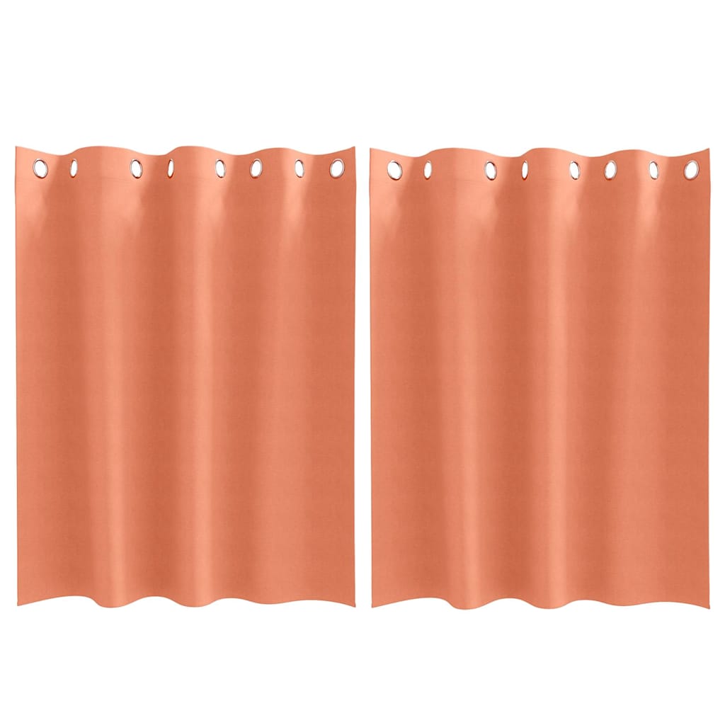 vidaXL Firany blackout z kółkami 2 pcs terakota 140 x 140 cm Poliester