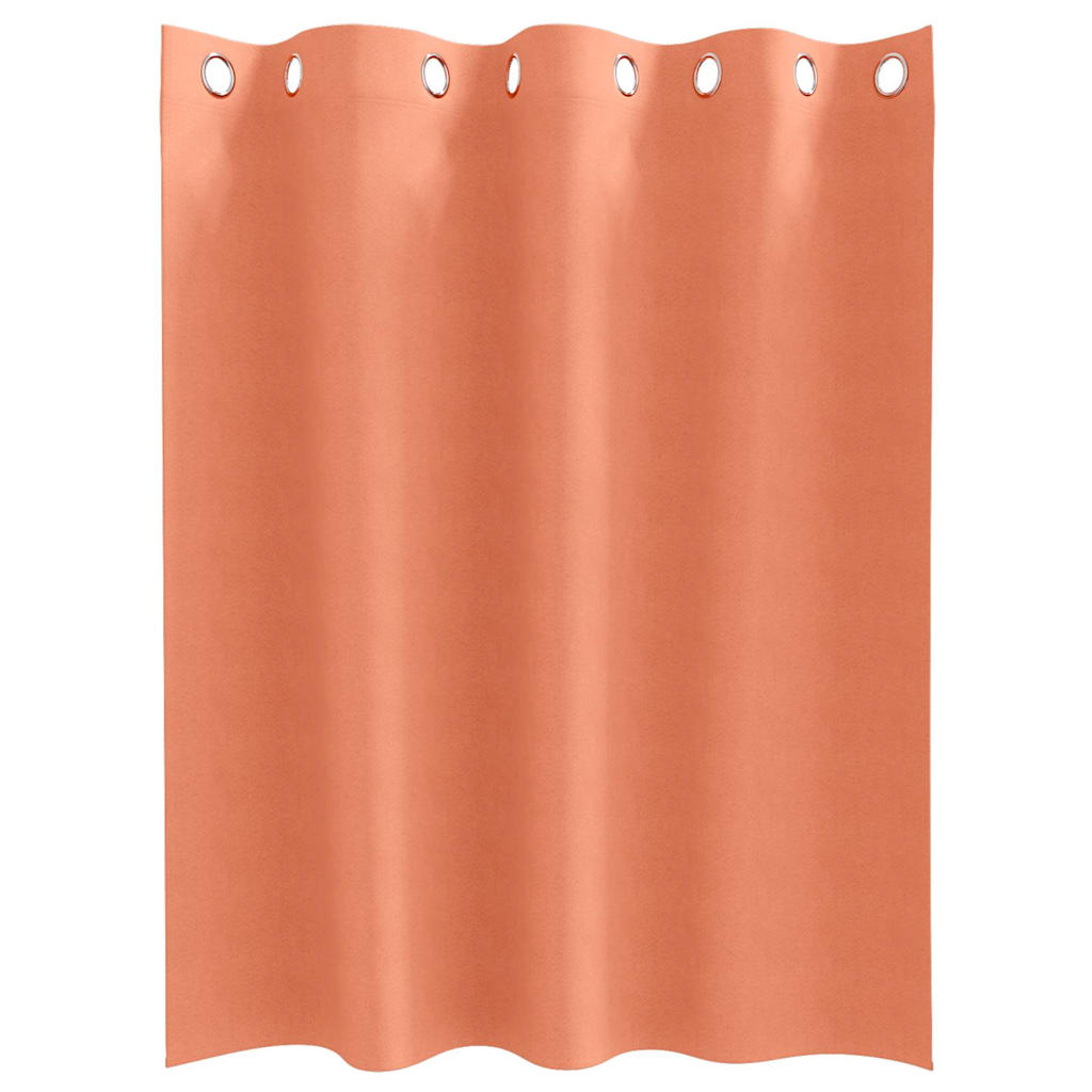 vidaXL Firany blackout z kółkami 2 pcs terakota 140 x 140 cm Poliester