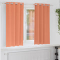 vidaXL Firany blackout z kółkami 2 pcs terakota 175 x 140 cm Poliester