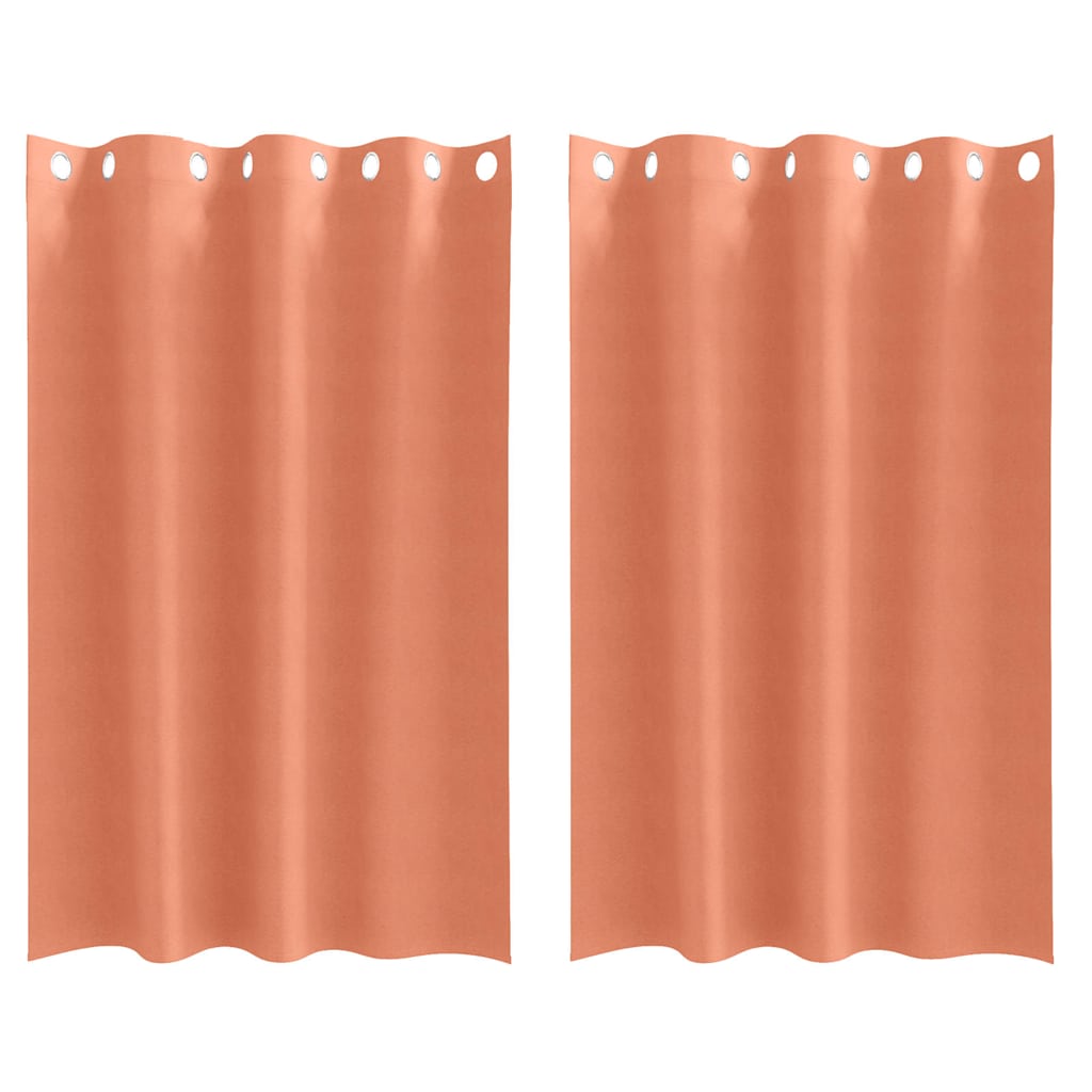 vidaXL Firany blackout z kółkami 2 pcs terakota 175 x 140 cm Poliester