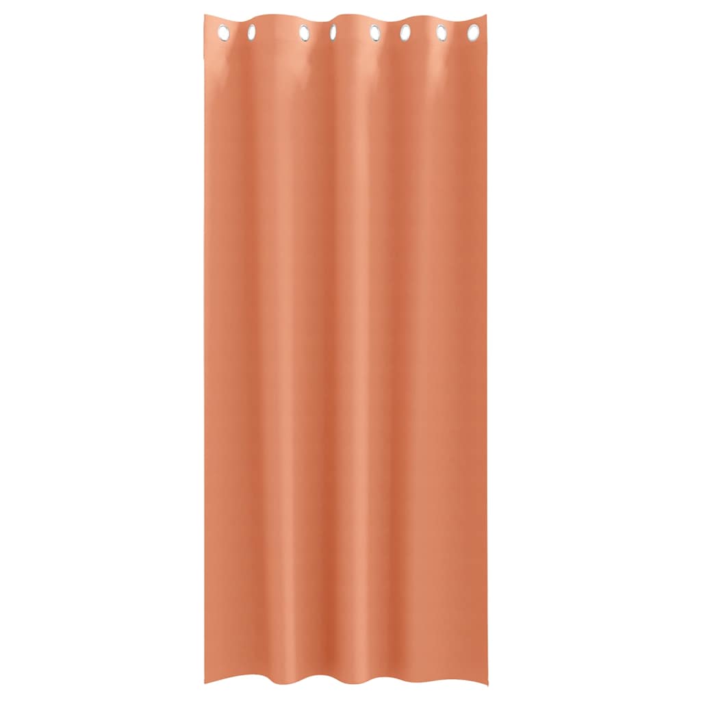 vidaXL Firany blackout z kółkami 2 pcs terakota 225 x 140 cm Poliester