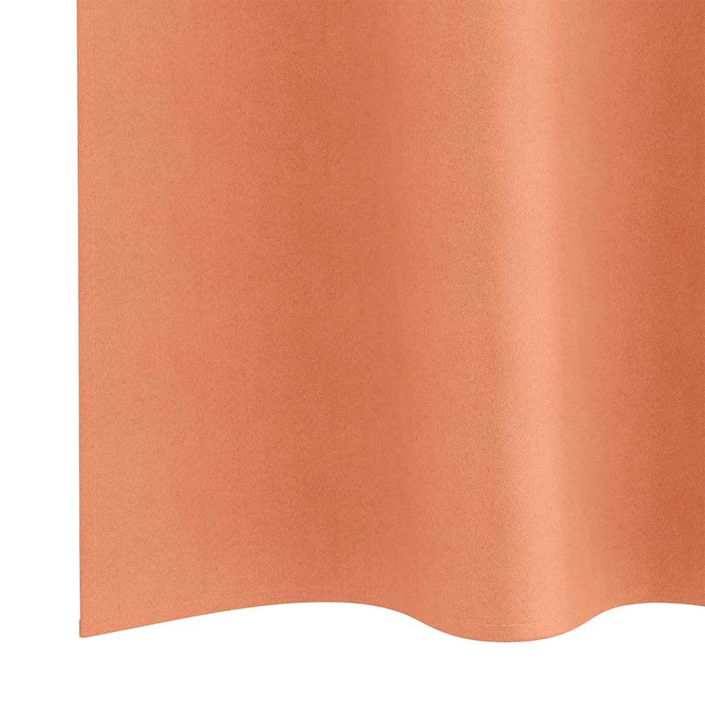 vidaXL Firany blackout z kółkami 2 pcs terakota 260 x 140 cm Poliester