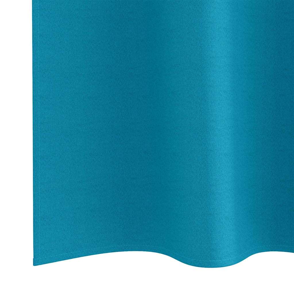 vidaXL Firany blackout z kółkami 2 pcs Turkusowy 245 x 140 cm