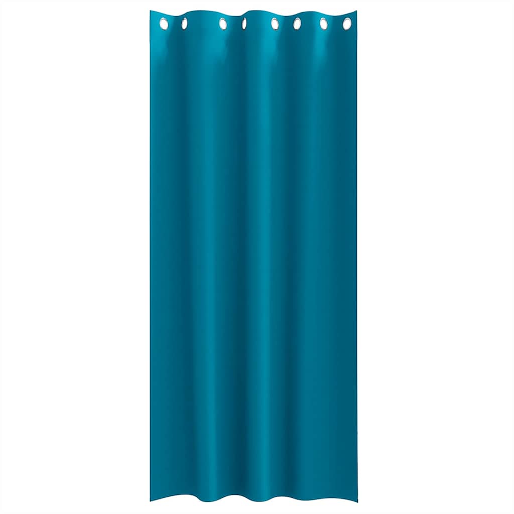 vidaXL Firany blackout z kółkami 2 pcs Turkusowy 245 x 140 cm