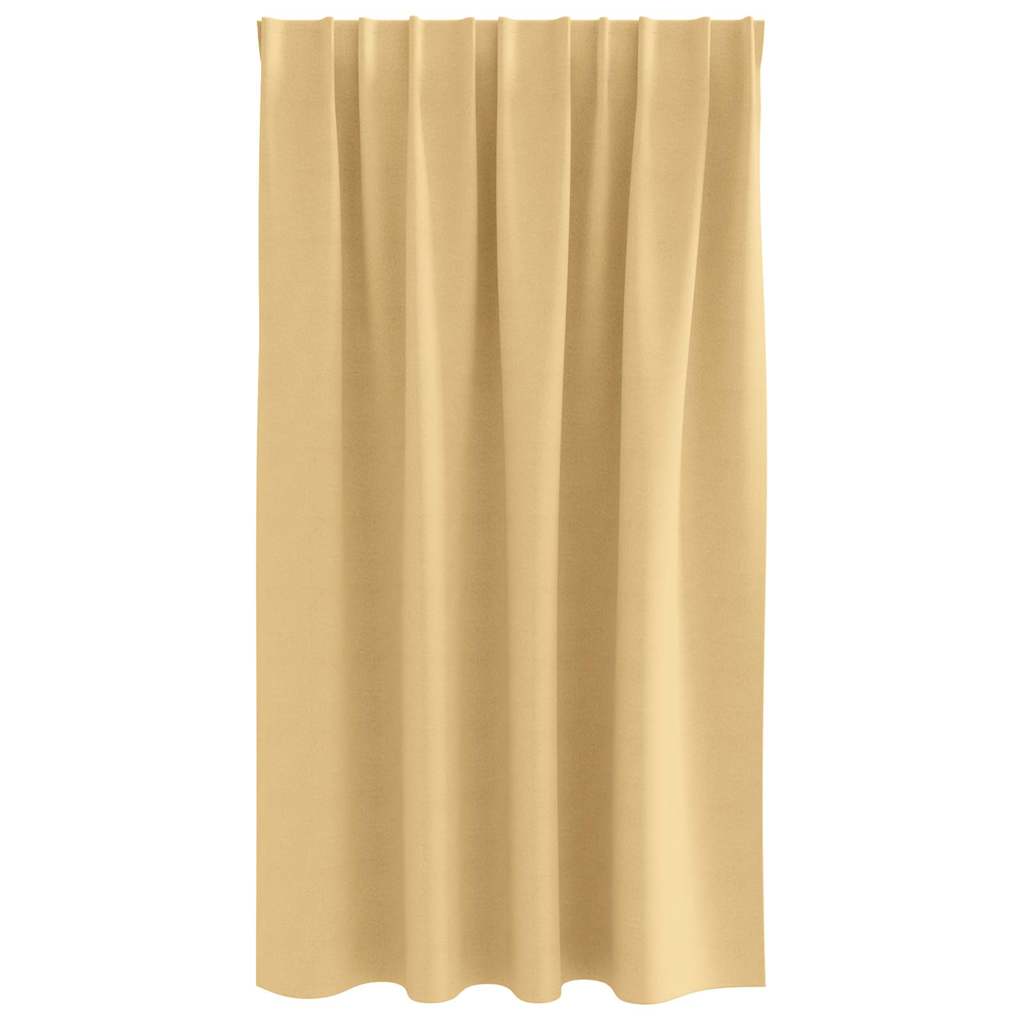 vidaXL Firany blackout z kółkami 2 pcs Beżowy 140 x 140 cm Poliester