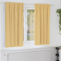 vidaXL Firany blackout z kółkami 2 pcs Beżowy 175 x 140 cm Poliester