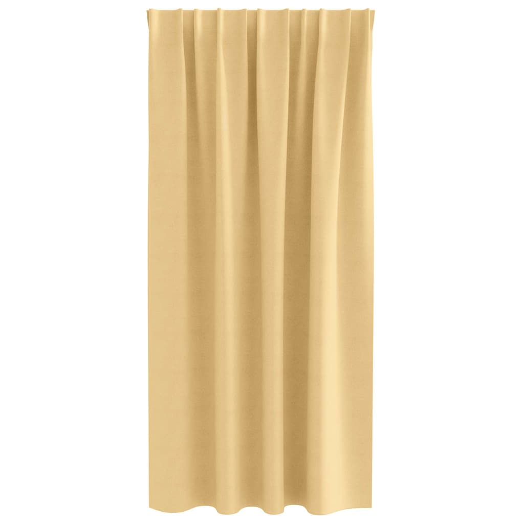 vidaXL Firany blackout z kółkami 2 pcs Beżowy 175 x 140 cm Poliester