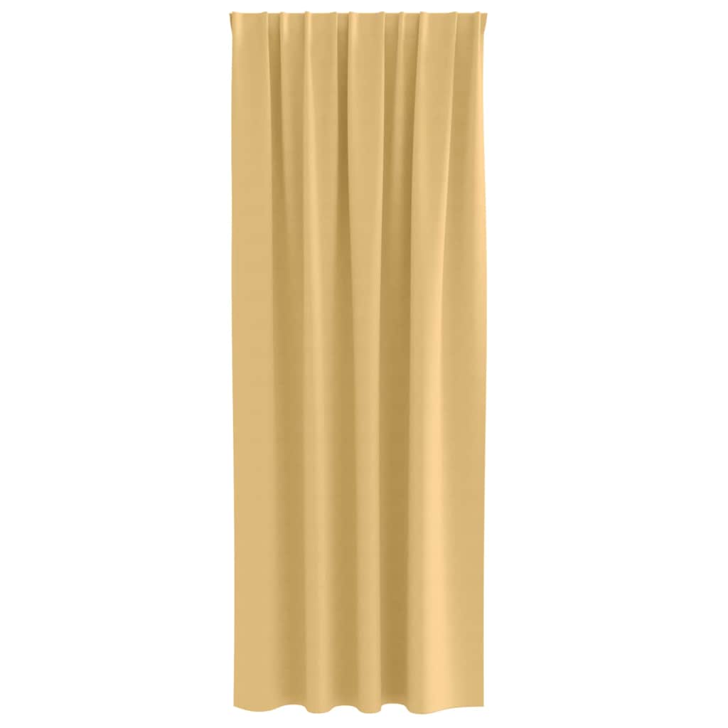 vidaXL Firany blackout z kółkami 2 pcs Beżowy 225 x 140 cm Poliester