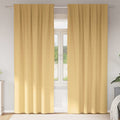vidaXL Firany blackout z kółkami 2 pcs Beżowy 245 x 140 cm Poliester