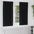 vidaXL Firany blackout z kółkami 2 pcs Czarny 175 x 140 cm Poliester