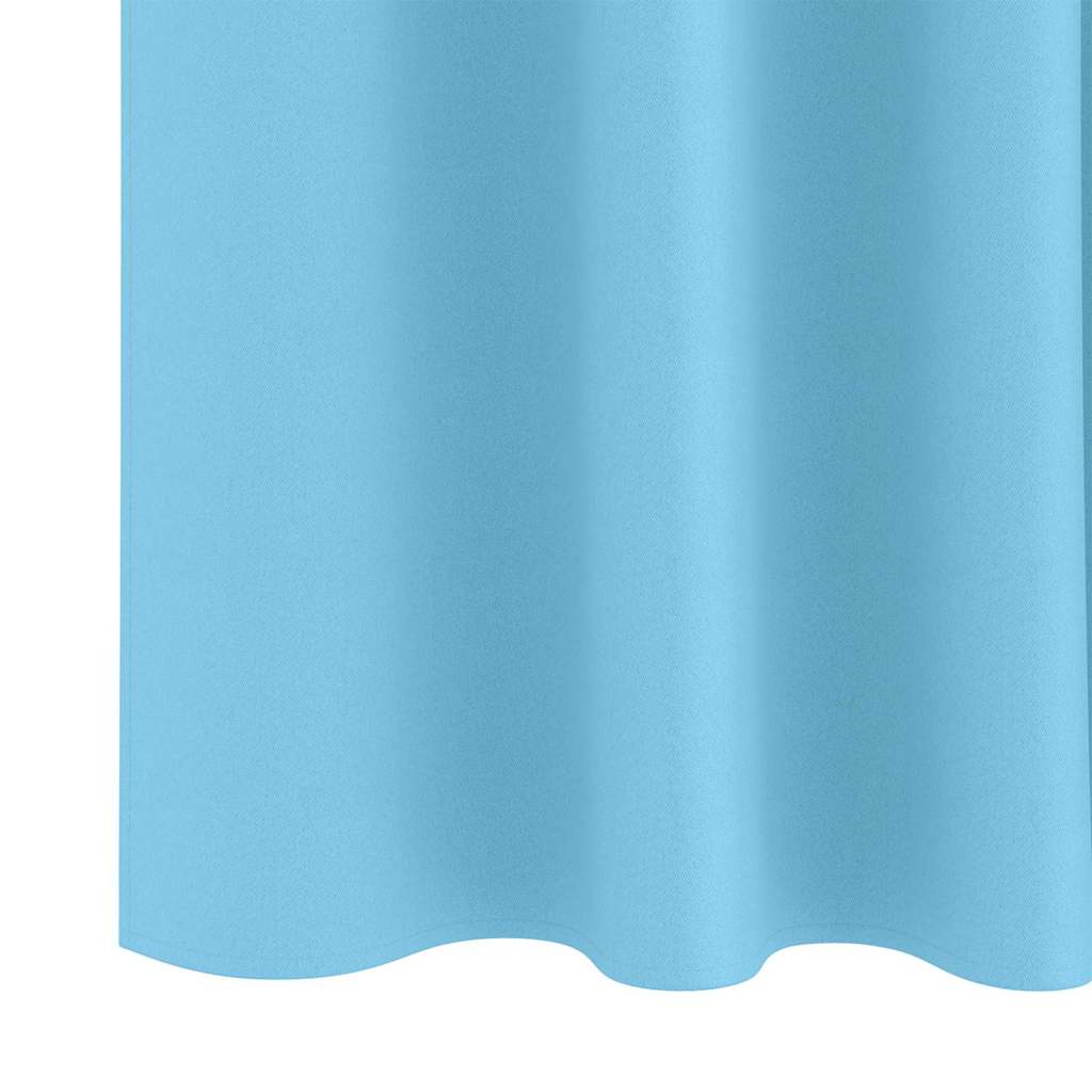 vidaXL Firany blackout z kółkami 2 pcs Jasnoniebieski 260 x 140 cm