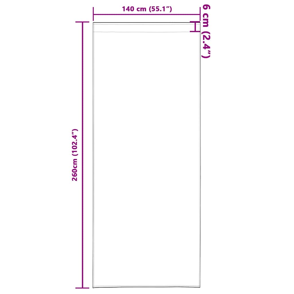 vidaXL Firany blackout z kółkami 2 pcs Jasnoniebieski 260 x 140 cm