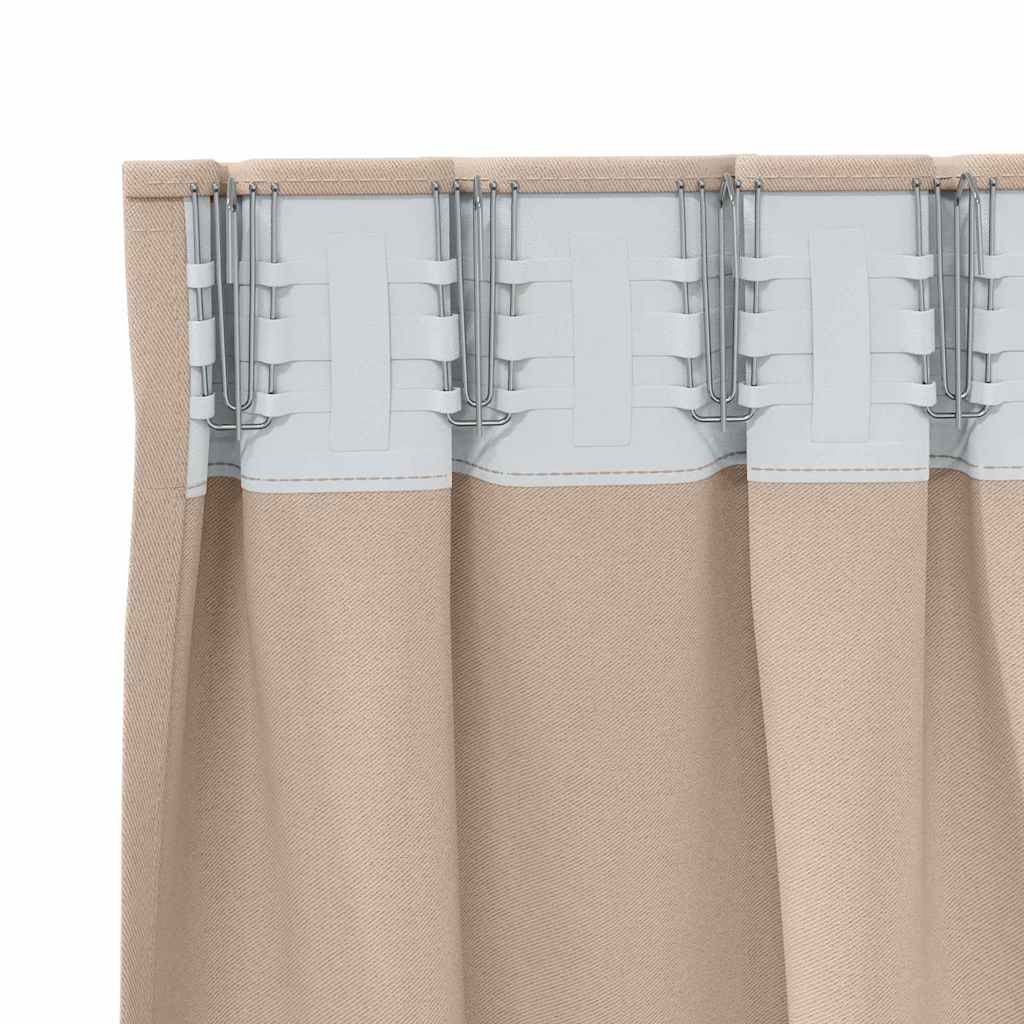vidaXL Firany blackout z kółkami 2 pcs Ciemnoszary 140 x 140 cm