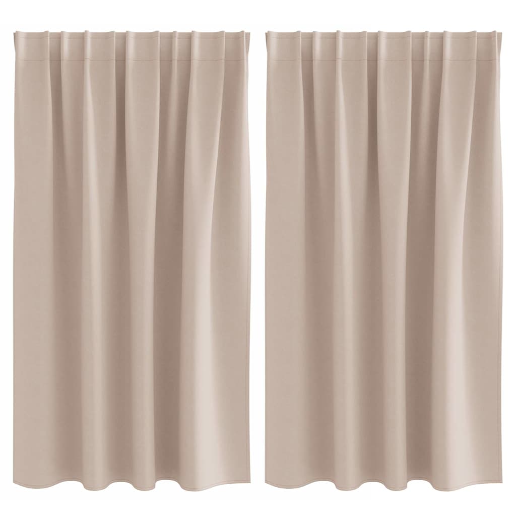 vidaXL Firany blackout z kółkami 2 pcs Ciemnoszary 140 x 140 cm