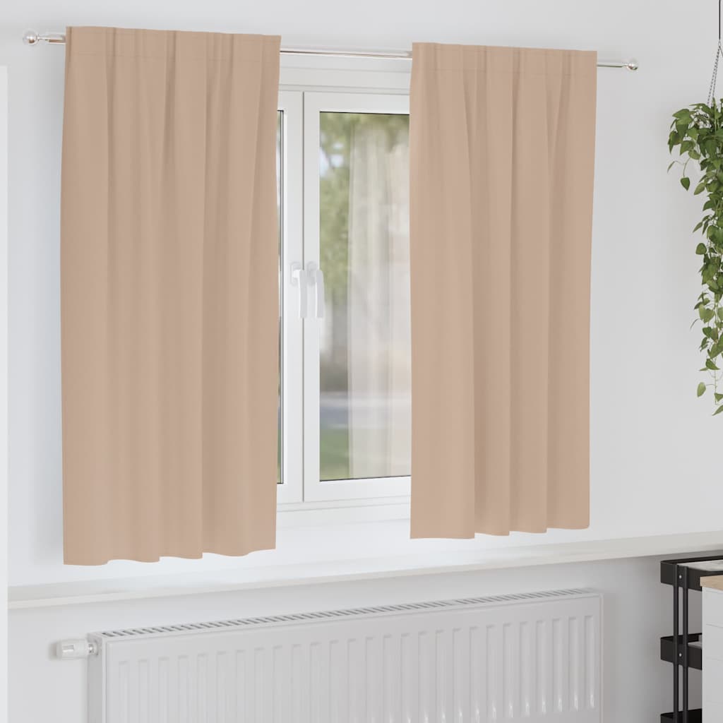 vidaXL Firany blackout z kółkami 2 pcs Ciemnoszary 175 x 140 cm