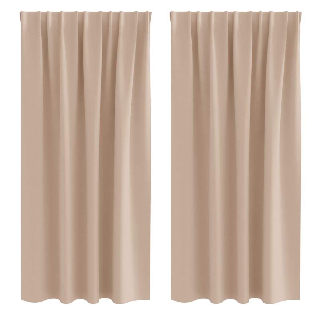 vidaXL Firany blackout z kółkami 2 pcs Ciemnoszary 175 x 140 cm